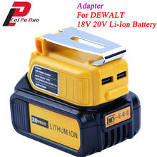 Adaptador convertidor de Clip de pantalla LED y USB Dual con interfaz de 12V 5A DC para batería de iones de litio DEWALT 18V 20V 2024 - compra barato