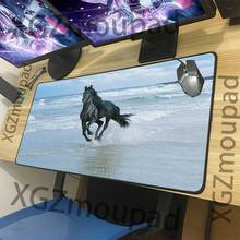 XGZ Customized Large Mouse Pad Black Precision Lock Edge Seaside Scenery Animal Horse Computer Desk Mat Speed Rubber Non-slip 2024 - buy cheap