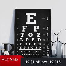 Eye Chart Canvas Painting Wall Decor Pictures Eye Doctor Gifts Vintage Optometry Eye Chart Art Prints Eye Clinic Room Decor 2024 - buy cheap