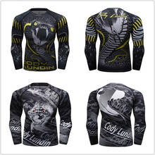 Men Kickboxing Snake Mma Rashguard Shirt Boxing Long Sleeve T Shirt Fitness Muay Thai Gi Jiu Jitsu Rash Guards Tops Bjj Jerseys 2024 - buy cheap