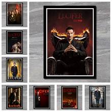 Perfect JL New Lucifer 2019 serie de TV Show New Season póster e impresiones pintura al óleo póster de película clásica pegatinas de pared 2024 - compra barato