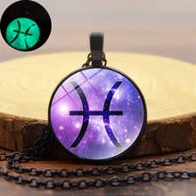 Twelve Constellations Necklace Classic Glowing Star Sky Pendant Sweater Chain Jewelry New Luminous Women Men Fashion Necklaces 2024 - buy cheap