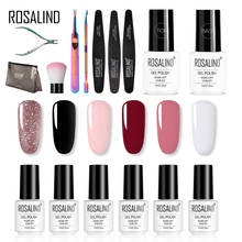 ROSALIND UV Nail Gel Polish Tool Manicure Set&Kit For Nails Art Brush Buff Oil Base Top Gel Polish Bag 24W UV LED Lamp 2024 - buy cheap