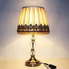Modern classical fabric crystal desk lights vintage E27 LED 220V creative Table Lamp for Reading bedside home living room office 2024 - buy cheap