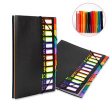 Hot Sale A4 12 Pages File Folders Rainbow Document Holder Organizer with Slash Pockets PP Material 2024 - buy cheap