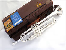 Alta qualidade TR-190GS bb trompete instrumentos musicais de bronze banhado a prata bb trompete com bocal luvas caso frete grátis 2024 - compre barato
