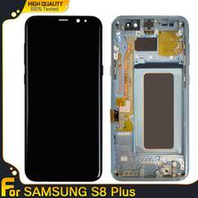100% Оригинальный OLED дисплей AAA для Samsung Galaxy S8 PLUS G955 S8 G950 G950F, сменный сенсорный ЖК-дисплей в сборе с рамкой 2024 - купить недорого
