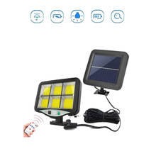 Lâmpada de parede led separável, super brilhante, 6 cabeças, luz solar com sensor cob, ip65, à prova de água, lâmpada solar, decoração de jardim ao ar livre 2024 - compre barato