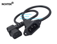 NCHTEK Left Angled IEC320 C13 Female to C14 male Cord, C14 to C13 Power Extension Cable with Fixed Screw Hole/Free Shipping/2PCS 2024 - buy cheap