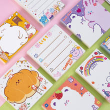 100 Sheets Kawaii Stationery Rabbit And Bear Memo Pad Girl Daily DIY Notepad Sticky Notes Escolar Papelaria Korean School Supply 2024 - buy cheap