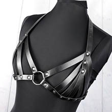 Uyee sexy corpo feminino arnês sutiã lingerie rave festa peito bondage lingerie erótica gaiola sutiã liga cinto suspensórios 2024 - compre barato