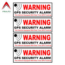 Aliauto 4 X Caution Mark Reflective Car Sticker Warning Gps Security Alarm Accessories PVC Decal for Motorcycle Nissan,10cm*3cm 2024 - buy cheap