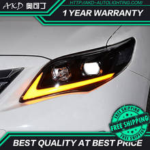 AKD tuning cars faro para Toyota Corolla 2011-2013 faros LED DRL luces Bi-xenón de faros de niebla tipo Ojos de Ángel 2024 - compra barato