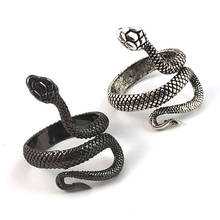 Женское кольцо в стиле ретро, регулируемое кольцо в виде змеи 2024 - купить недорого