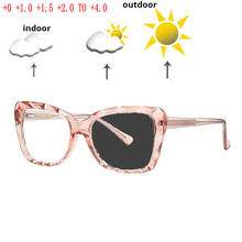 Leoaprd-gafas de lectura multienfoque graduales para mujer, lentes de sol fotocromáticas Uv400 para hipermetropía, bifocales, color rosa, NX 2024 - compra barato