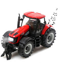 1:32 Alloy Farmer Tractor Inertia With Light Music Alloy Car Mini Car Model Children's Toy Car Agricultural Car Decoration 2024 - buy cheap