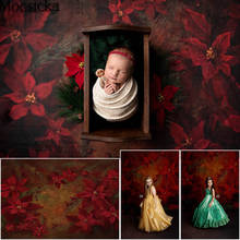 Mocsicka Red Vintage Floral Photography Backdrops for Newborn Baby Kids Birthday Portrait Photographic Studio Photo Backgrounds 2024 - buy cheap