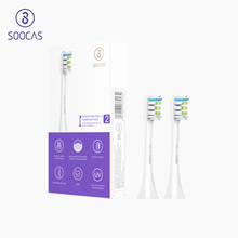 Cabeças de escova de dentes elétrica soocas originais, substituição para soocas x1 x3 x3u x5 sônica, cabeças de substituição para escova de dentes com duas opções de cores 2024 - compre barato