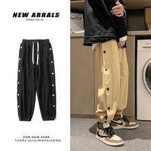 Pantalones de pana ajustados para hombre, ropa informal de Hip Hop, moda urbana, Joggers, ropa de estilo coreano 2024 - compra barato