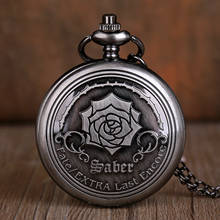 Relógio de bolso de quartzo flor, relógio vintage de bolso com pingente de bronze para relógio feminino com corrente 2024 - compre barato