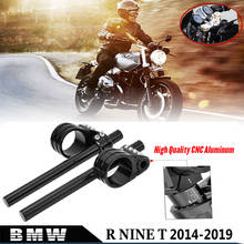For BMW R NINE T Motorcycle Adjustable Handlebars Racing CNC Clip On Ons Fork Handle Bar 2014-2020 R Nine T R9T Accessories 2018 2024 - buy cheap