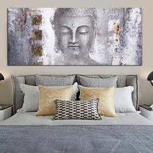 Abstract Black And White Buddha Canvas Painting On Printed Pictures Poster And Prints Decorative Art Painting For Living Room 2024 - buy cheap