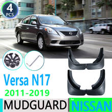 for Nissan Versa Sedan Latio Sunny Almera N17 2011~2019 4pcs Car Fender Mudguard Mud Flaps Guard Splash Flap Car Accessories 2024 - buy cheap