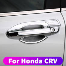 Maçaneta da porta do carro tigela protetor maçaneta da porta do carro tigela decoração adesivos para honda crv CR-V 2017 2018 2019 modificado d 2024 - compre barato