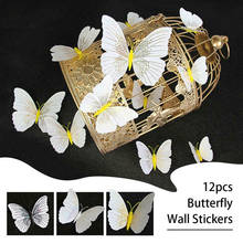 Ambilight 12 pçs/set 3D Butterfly Adesivos de Parede Borboletas Decoração Decoração Da Sala de Ímã de Geladeira Adesivos de Parede Para O Casamento 2024 - compre barato