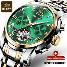OLEVS Watch Men Automatic Mechanical Wristwatch Top Brand  Luxury Stainless Steel Waterproof Date Clock Business Sports Watches 2022 - buy cheap