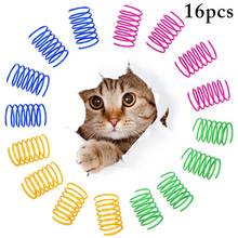 16 pçs gato primavera brinquedos interativos plástico espiral primavera gato brinquedo bobina de gato brinquedos para animais de estimação conjunto de acessórios para animais de estimação suprimentos gato favores 2024 - compre barato