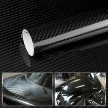 Super Gloss 7D Carbon Fiber Vinyl Car Wrap Sheet Roll Film Car Stickers And Decal Motorcycle Auto Styl Accessories Automobiles 2024 - купить недорого