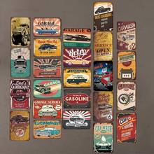 Serviço de lavagem de carro garagem vintage estanho sinal bar decoração pub casa parede arte decoração retro nostalgia metal arte cartaz 2024 - compre barato