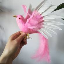 Pássaro artificial de penas rosas, cerca de 30x25cm, asas espalhadas, phoenix, modelo de pássaro, artesanato, adereço, decoração de jardim caseiro p1996 2024 - compre barato