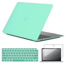 Funda de goma para portátil Apple Macbook 12 /Air 11/Air 13/Pro 13/Pro 15, cubierta verde mate para portátil, piel para teclado de EE. UU. Y Protector de pantalla 2024 - compra barato