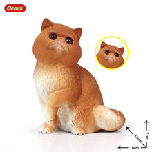 Oenux Lifelike 6x4.5x7cm Persian Cat Animals Model Action Figure Kitty Figurine Cute Pet Decoration Educational Static Kids Toy 2024 - buy cheap