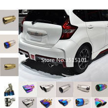Car Cover Stainless Steel Muffler Pipe Outlet Dedicate Exhaust Tip Tail 1pcs For Nissan NOTE 2017 2018 2019 2020 2024 - buy cheap