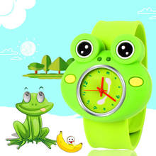 Reloj con dibujos de rana para niños y niñas, relojes de goma de cuarzo, regalo Infantil 2024 - compra barato