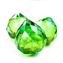 5pcs 30mm Green Crystal Suncatcher Chandelier Pendant Faceted Balls Glass Prism Balls Rainbow Maker For Home/Wedding Decoration 2024 - buy cheap