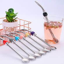 304 Stainless Steel Drinking Accessories Teapot for Tea Straw Strainer With Bead Creative Straw With Filter Tea Set Accessories 2024 - buy cheap