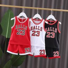 Boys Sports Basketball Clothes Suit Summer New Children's Fashion Leisure Letters Sleeveless Baby Vest + T-shirt 2pcs sets kids 2024 - buy cheap