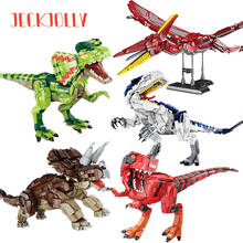 Bloques de Jurassic Dinosaur Park para niños, mundo de bloques DIY, dinosaurios Indominus Tiranosaurio Rex, modelos de bloques de construcción para niños 2024 - compra barato