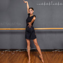 2020 Latin Dance Skirt For Women Black Tassel Skirts Ballroom Latin Dance Competition Dresses Performance Practice Wear SL2789 2024 - buy cheap