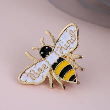 1PC Hot Cartoon Brooch Bee Kind Enamel Pin Cute Honey Animal Badge Brooch Party Jewelry Gifts Fashion Unisex Clothes Lapel Pins 2024 - buy cheap