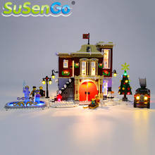 SuSenGo-Kit de luz LED para Estación de Bomberos de pueblo de invierno, Compatible con 10263, 36014, regalo de Navidad, sin modelo, 11041 2024 - compra barato