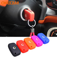 OKECAM Silicone Car Remote Key Shell Fob Cover Case for Mercedes Smart Fortwo Forfour 453 Soft Car Key Cover Auto Accessories 2024 - buy cheap