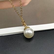 Новое модное ожерелье с имитацией жемчуга золотистого и серебряного цвета, Женское Ожерелье-чокер, подарок для подруги, подарок на свадьбу 2024 - купить недорого