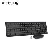 VicTsing-teclado y ratón inalámbricos PC176, Comb 2,4G, ultrafino, USB, juego de ratón silencioso, teclas de gota de agua para ordenador portátil 2024 - compra barato