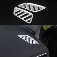 Автомобильные аксессуары 2x хром ABS передняя панель верхней части воздуха на выходе панель накладка для Audi A5 2018 & A4 B9 2017-2018 2024 - купить недорого