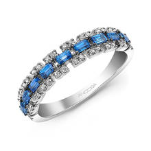 Anillos de boda bohemios de zirconia azul para mujer, bandas de compromiso elegantes de forma redonda, Color plateado, regalo para dedo D5M770 2024 - compra barato